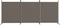 vidaXL - Kamerscherm - met - 3 - panelen - 525x180 - cm - stof - antracietkleurig