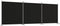 vidaXL - Kamerscherm - met - 3 - panelen - 525x180 - cm - stof - zwart