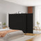 vidaXL - Kamerscherm - met - 3 - panelen - 525x180 - cm - stof - zwart