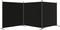vidaXL - Kamerscherm - met - 3 - panelen - 525x180 - cm - stof - zwart