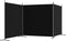 vidaXL - Kamerscherm - met - 3 - panelen - 525x180 - cm - stof - zwart
