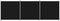 vidaXL - Kamerscherm - met - 3 - panelen - 525x180 - cm - stof - zwart