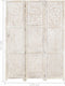 vidaXL - Kamerscherm - met - 3 - panelen - handgesneden - 120x165 - cm - mangohout - wit