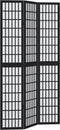 vidaXL - Kamerscherm - met - 3 - panelen - massief - paulowniahout - zwart
