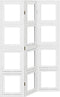 vidaXL - Kamerscherm - met - 3 - panelen - massief - paulowniahout - wit