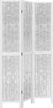 vidaXL - Kamerscherm - met - 3 - panelen - massief - paulowniahout - wit