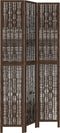 vidaXL - Kamerscherm - met - 3 - panelen - massief - paulowniahout - donkerbruin