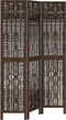 vidaXL - Kamerscherm - met - 3 - panelen - massief - paulowniahout - donkerbruin