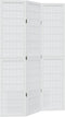 vidaXL - Kamerscherm - met - 3 - panelen - massief - paulowniahout - wit