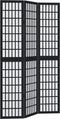 vidaXL - Kamerscherm - met - 3 - panelen - massief - paulowniahout - zwart