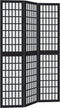 vidaXL - Kamerscherm - met - 3 - panelen - massief - paulowniahout - zwart