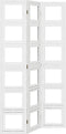 vidaXL - Kamerscherm - met - 3 - panelen - massief - paulowniahout - wit