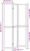 vidaXL - Kamerscherm - met - 3 - panelen - massief - paulowniahout - wit