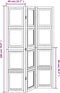 vidaXL - Kamerscherm - met - 3 - panelen - massief - paulowniahout - wit