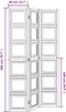vidaXL - Kamerscherm - met - 3 - panelen - massief - paulowniahout - wit