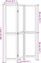 vidaXL - Kamerscherm - met - 3 - panelen - massief - paulowniahout - donkerbruin