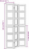 vidaXL - Kamerscherm - met - 3 - panelen - massief - paulowniahout - wit