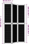vidaXL - Kamerscherm - met - 3 - panelen - massief - paulowniahout - bruin
