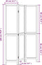 vidaXL - Kamerscherm - met - 3 - panelen - massief - paulowniahout - wit