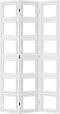 vidaXL - Kamerscherm - met - 3 - panelen - massief - paulowniahout - wit
