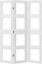 vidaXL - Kamerscherm - met - 3 - panelen - massief - paulowniahout - wit
