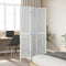 vidaXL - Kamerscherm - met - 3 - panelen - massief - paulowniahout - wit