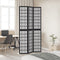 vidaXL - Kamerscherm - met - 3 - panelen - massief - paulowniahout - zwart