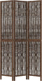 vidaXL - Kamerscherm - met - 3 - panelen - massief - paulowniahout - donkerbruin