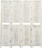 vidaXL - Kamerscherm - met - 4 - panelen - 140x165 - cm - hout - crèmekleurig