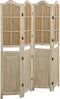 vidaXL - Kamerscherm - met - 4 - panelen - 140x165 - cm - stof - bruin