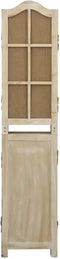 vidaXL - Kamerscherm - met - 4 - panelen - 140x165 - cm - stof - bruin