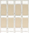vidaXL - Kamerscherm - met - 4 - panelen - 140x165 - cm - stof - crèmekleurig