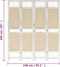 vidaXL - Kamerscherm - met - 4 - panelen - 140x165 - cm - stof - crèmekleurig