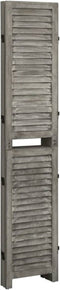 vidaXL - Kamerscherm - met - 4 - panelen - 143x166 - cm - massief - hout - grijs