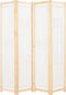vidaXL - Kamerscherm - met - 4 - panelen - 160x170x4 - cm - stof - crème