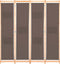 vidaXL - Kamerscherm - met - 4 - panelen - 160x170x4 - cm - stof - bruin