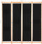 vidaXL - Kamerscherm - met - 4 - panelen - 160x170x4 - cm - stof - zwart