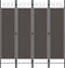vidaXL - Kamerscherm - met - 4 - panelen - 160x180 - cm - antraciet