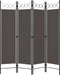 vidaXL - Kamerscherm - met - 4 - panelen - 160x180 - cm - antraciet