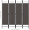 vidaXL - Kamerscherm - met - 4 - panelen - 160x180 - cm - antraciet