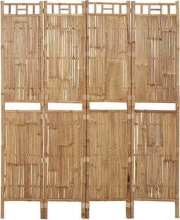 vidaXL - Kamerscherm - met - 4 - panelen - 160x180 - cm - bamboe