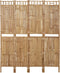 vidaXL - Kamerscherm - met - 4 - panelen - 160x180 - cm - bamboe