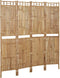 vidaXL - Kamerscherm - met - 4 - panelen - 160x180 - cm - bamboe
