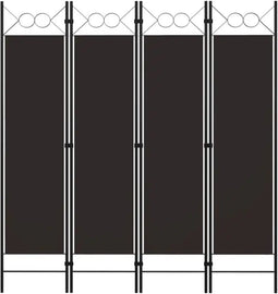 vidaXL - Kamerscherm - met - 4 - panelen - 160x180 - cm - bruin