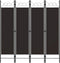 vidaXL - Kamerscherm - met - 4 - panelen - 160x180 - cm - bruin