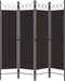 vidaXL - Kamerscherm - met - 4 - panelen - 160x180 - cm - bruin