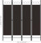vidaXL - Kamerscherm - met - 4 - panelen - 160x180 - cm - bruin