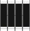 vidaXL - Kamerscherm - met - 4 - panelen - 160x180 - cm - zwart