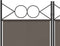 vidaXL - Kamerscherm - met - 4 - panelen - 160x200 - cm - stof - antracietkleurig