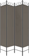 vidaXL - Kamerscherm - met - 4 - panelen - 160x200 - cm - stof - antracietkleurig